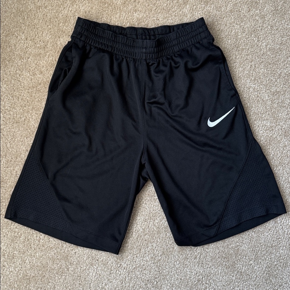 Nike Dri-Fit Black Shorts Youth Boys Size Large 8” Inseam